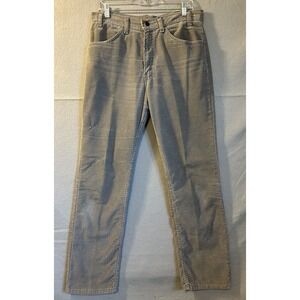 80s/90s Levis 519 Men 32 x 31 Corduroy Pants Gray Straight Fit USA (Tag 33 x 32)